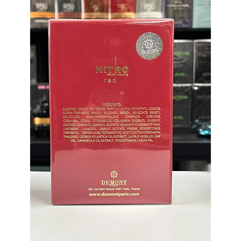 Dumont Nitro Red Eau de Parfum for Men 3.3 fl.