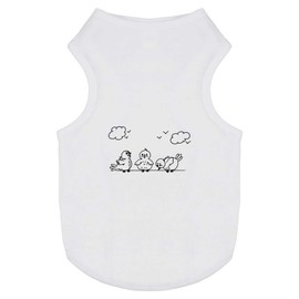 'Birds On A Wire' Pet Dog/Cat T-Shirt (PT00104506)