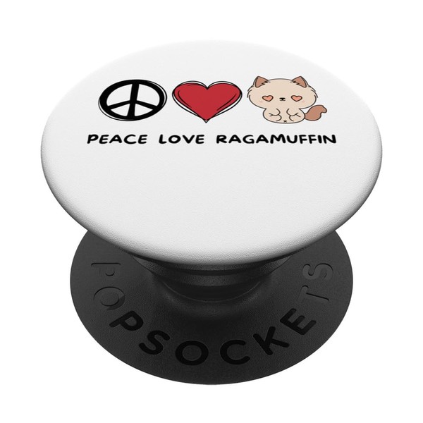 Kawaii Nette Ragamuffin Liebhaber Frieden, Liebe Ragamuffin Katze PopSockets mit