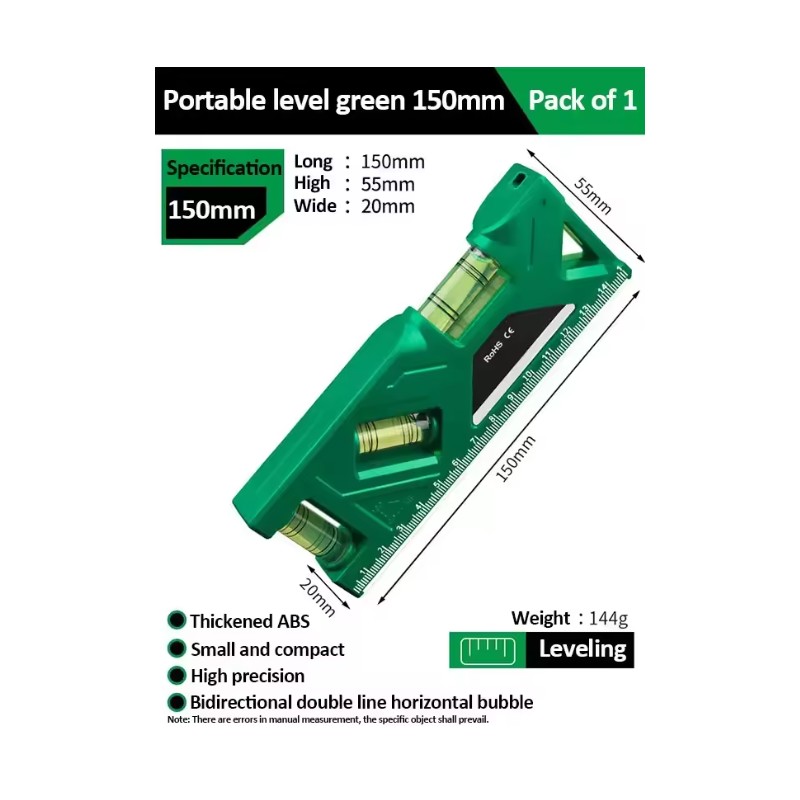 Mini Magnetic Pocket Level for Home & DIY – 3-Angle
