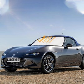 Sun Shade for Miata MX-5 Windshield Sunshade Front Window Shield Custom Fit Mazda Miata MX-5 Miata Coupe 2025 2024 2023 2022 2021-2016 Rf Grand Touring Accessories Sun Visor Protector Block UV Ray