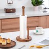 MornHalo 14.3" Acacia Wooden Paper Towel Holder, 6.7" Large Heavy