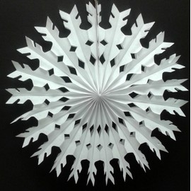 12-Pack 22 Inch Large Tissue Paper Snowflake (White)