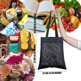 PWHAOO Geology Inspired Gift Topography Tote Bag Hiking Lover Handbag Outdoor Lover Gift (Topography T C)