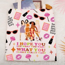 Gzrlyf Spiice Girls Makeup Bag The Spiice Girls Music Inspired Canvas Spiice Girls Gifts for Women Spiice Girls Wannabe Zipper Pouch (I Hope Tote CA)