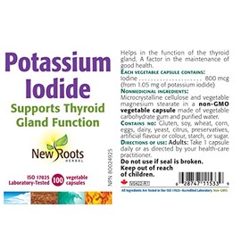 NEW ROOTS HERBAL New Roots Herbal - Potassium Iodide, 100 capsules