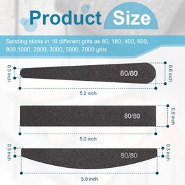 Honoson 60 Pcs Sanding Sticks for Plastic Models Set Include 30 Polishing Sticks and 30 Sanding Twig for Wood Models Assorted Metal Tools Accessory Craft Amateur Beginner