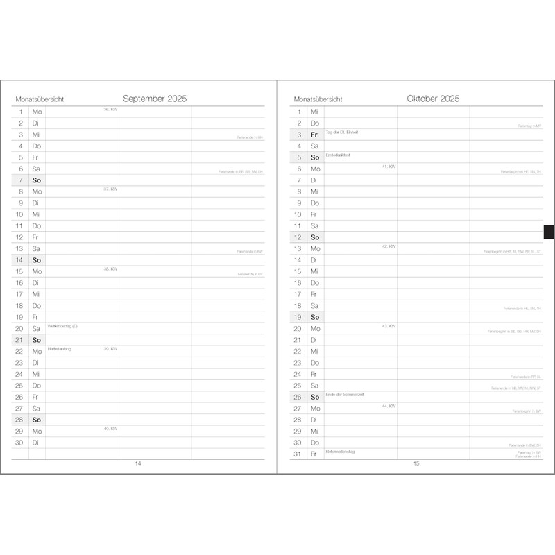 Set: F&L Teacher Organisation/Planning Book 2025/2026, DIN A5, Red, with