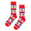 Happy Socks Unisex Gingerbread Stripe Socks, Red, 3-7, red