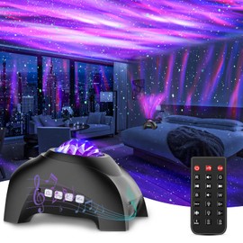 CIMELR Star Projector, Galaxy Light Projector for Bedroom Night Lights Aurora Projector for Kids Adults Bluetooth Speaker Living Room Decor