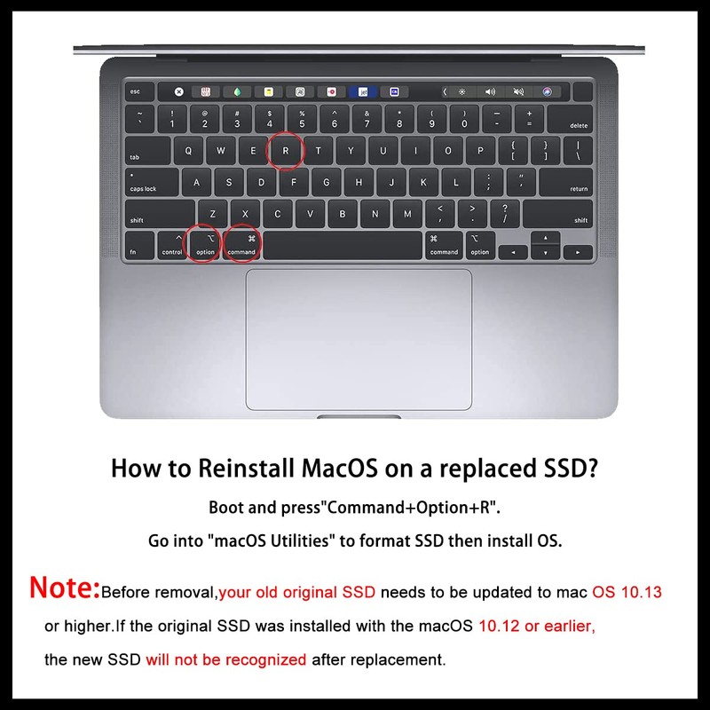 Dogfish 256GB SSD for MacBook NVMe PCIe Gen3x4 M.2, Internal