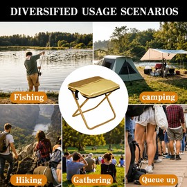 Portable Folding Stool for Outdoor Seating – Lightweight Compact Foldable Chair for Fishing, Hiking, Camping & Travel