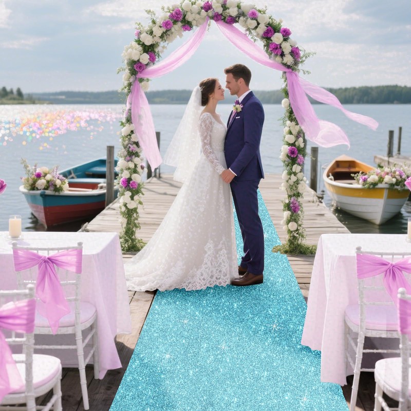 Glitter Carpet Runner for Party -200 GSM Thickness Non-Woven Fabric
