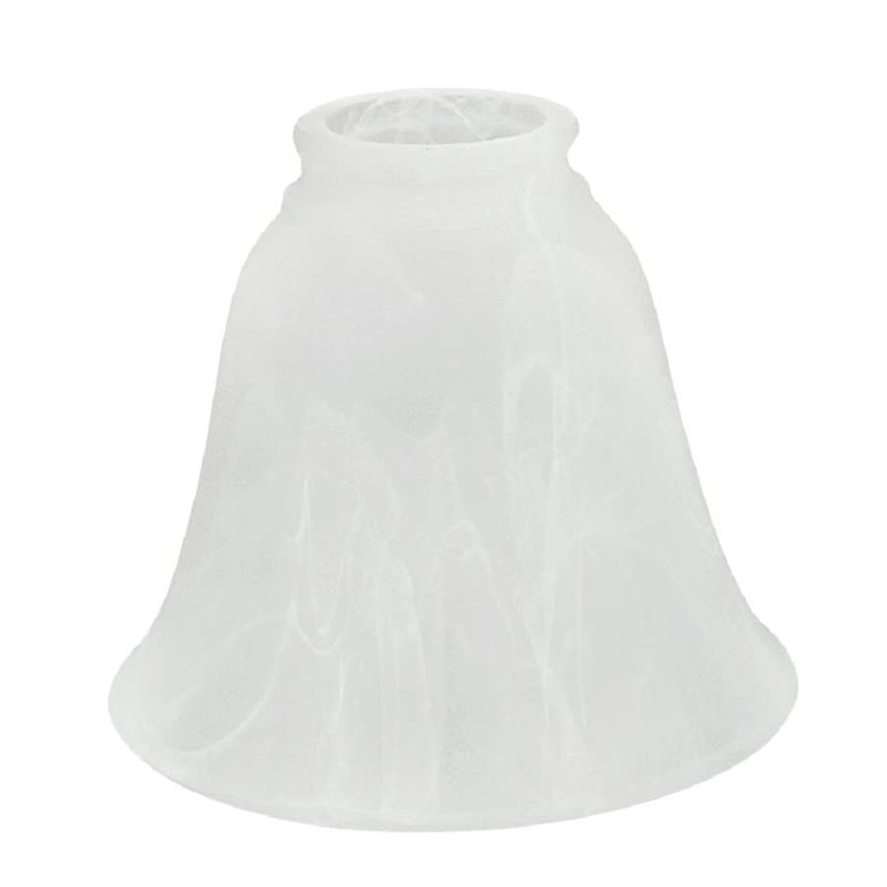 Aspen Creative 23044-4A Transitional Alabaster Bell Shape Ceiling Fan Glass