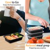 PIRTA 50 Pack(250-Piece) 32 oz Meal Prep Containers Reusable with