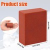 PEUTIER 5x4x2cm Gummy Rubber Abrasive Stone, Red, 240 Grit, Snowboard
