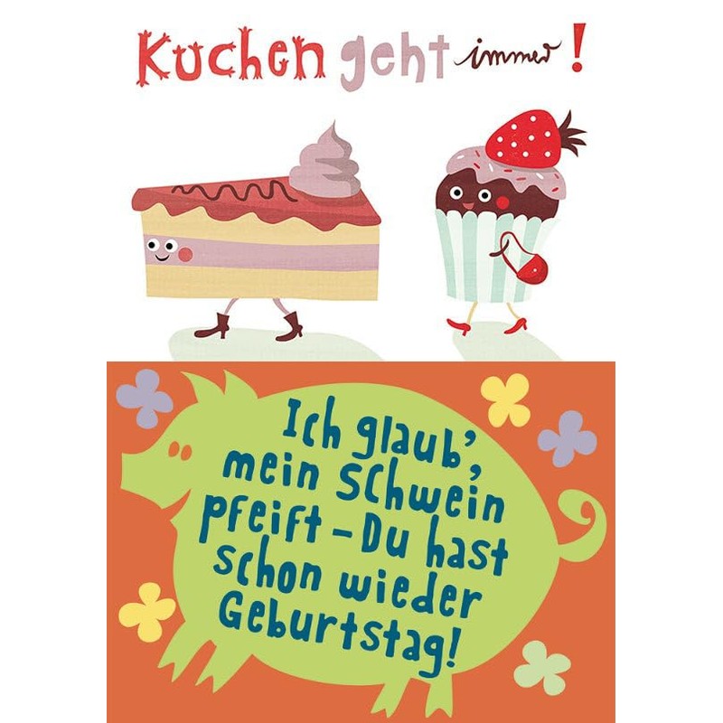 Inkognito MIX-0893 Postcard Set Happy Birthday 4 Set of 10