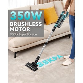 350W Cordless Vacuum Cleaner for Makita 18V Battery, 35kPa Brushless Lightweight Stick Vacuum with 3 Mode Suction, 6 in 1 Stick Vacuum Cleaner with HEPA for Floor, Carpet, Car (Battery Not Included)