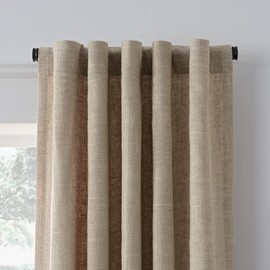 MODE Premium Collection Side Mount 1 1/8" Diameter Curtain Rod Set of Two with Matte Black End Cap Finials and Steel Wall Mounted 12” to 20” Adjustable Curtain Rods, Matte Black