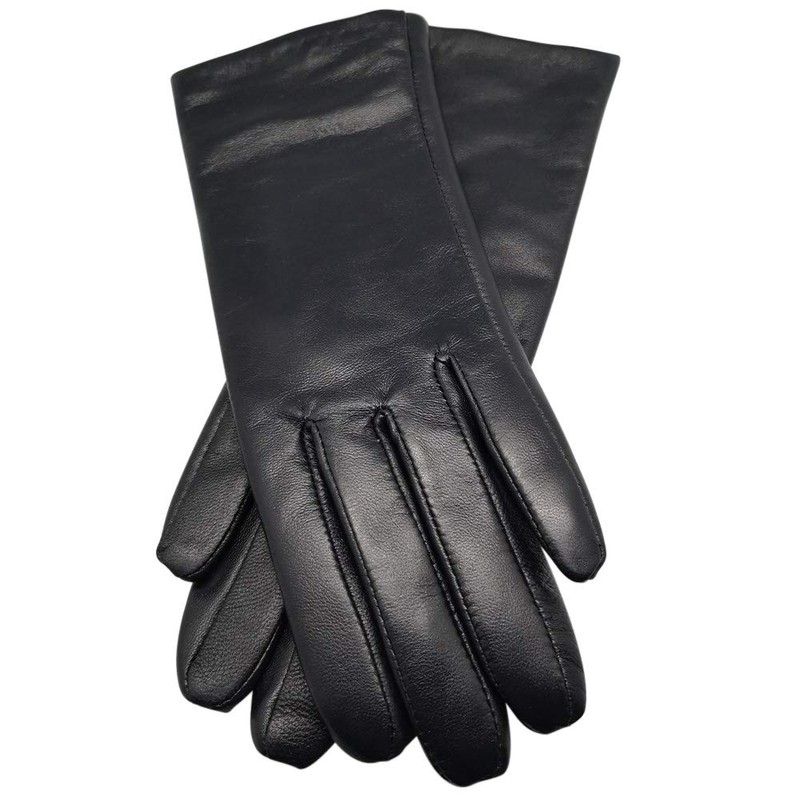 GREIFF Women's Lined Leather Gloves - 100% Leather, blue