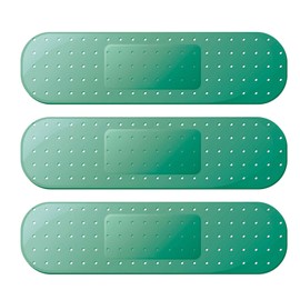 ALI2 Car Bandaid Sticker, 10 x 2.76 Inches Giant Car Bumper Sticker, 3 Pack Car Decal Vinyl Decal Sticker Bandaid Magnet Decal for Car SUV, Locker Refrigerator, Vehicle Window (Green)