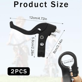 AONAYO 1 Pair Brake Levers Children's Bicycle, Brake Lever Bicycle Replacement, Universal, Accessories, Durable Brakes, Suitable for Children's Road Bikes and Most