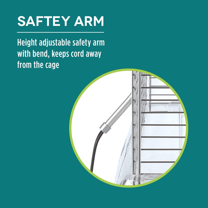 Hari Vision Compact Cage Lamp Fixture, Bird Cage Lighting Accessory,