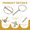 PATIKIL M5 x 40 mm Tractor Lynch Pin with Ring,