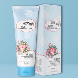 esfolio Rose Cleansing Foam – Gentle Daily Face Cleanser with Soothing Rose Extract for Hydrating and Refreshing Skin, Removes Dirt and Excess Oil, Suitable for All Skin Types (5.29oz -150g)