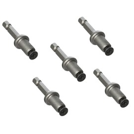 LDEXIN 5pcs 1/4" Shank to 3/8-24UNF Thread Round Shank Lock Screw Drill Chuck Adapter Drill Chuck Adapter