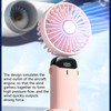 Mini Handheld Fan ABS Portable Digital Display USB Charging Foldable