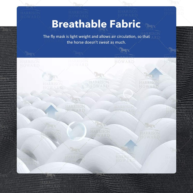 Harrison Howard Super Comfort Stretchy Fly Mask Large Eye Space