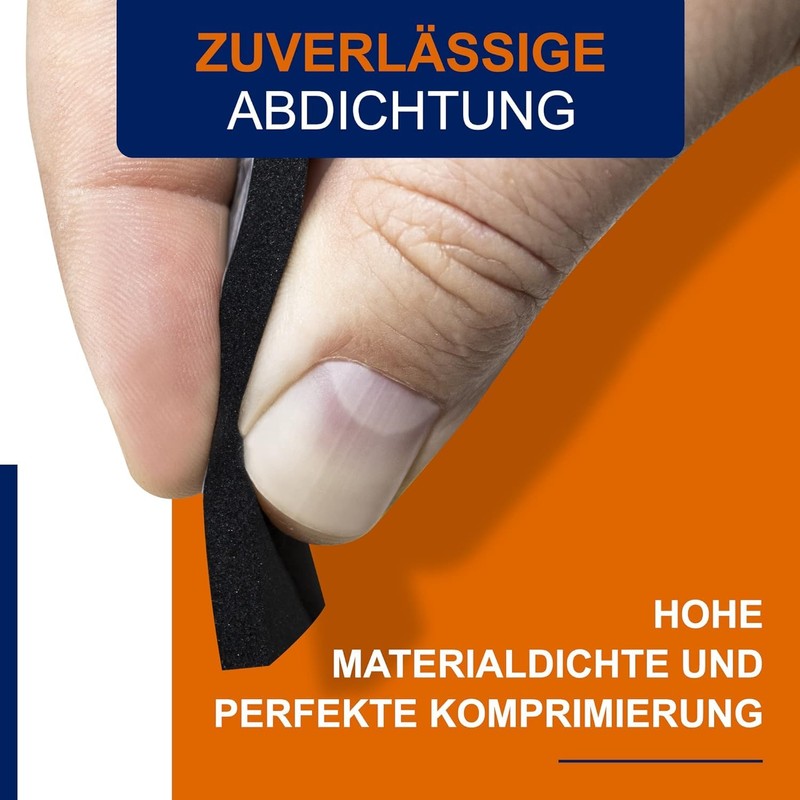 Wulkow Wulkow EPDM Zellkautschuk DICHTUNGSBAND selbstklebend - BREITE: 5mm bis