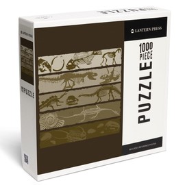 Lantern Press 1000 Piece Jigsaw Puzzle, Dinosaur Fossil Layers