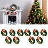 10PCS Dollhouse Christmas Wreaths Simulation Plastic Garland Model for 1/12