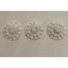 Vintage Japanese Chalk White Flower Clustered Flat Back Celluloid (30mm)