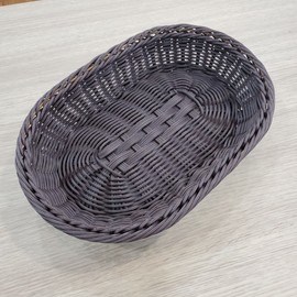 Imitation rattan basket Dark brown color