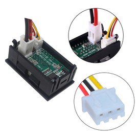 SIPYTOPF 3 Pack 0.28" LED Digital Voltmeter Ammeter,DC 100V 10A Voltage Current Tester Red and Blue Digital Multimeter Display Volt Meter Gauge