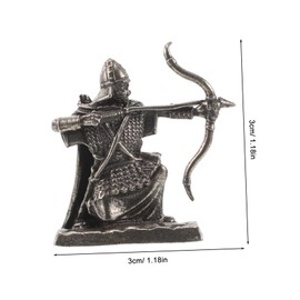 Kisangel Medieval Knight Figures Retro Guard Ornaments for Toy Desk Decor Miniature Figures for Party
