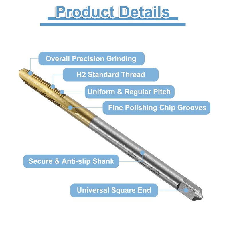 QUARKZMAN 2 Pieces of Tap, M6 X 1 100Mm Extra
