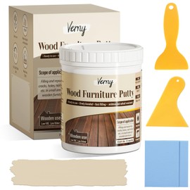Verny Wood Filler,Wood Putty - for Repairing Wood Scratches,Water Resistant,Carrying Tool Easy to Use & Quick Drying,Wood Filler Stainable That Solves Wood Repair Problems,9.8oz (Natural Wood)