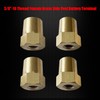 Ampper 3/8"-16 Thread Female Brass Battery Terminal Post Adapter Battery