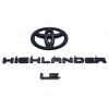 Toyota 2020-2025 HIGHLANDER XLE Matte BLACKOUT EMBLEM OVERLAY KIT PT948-48201-02