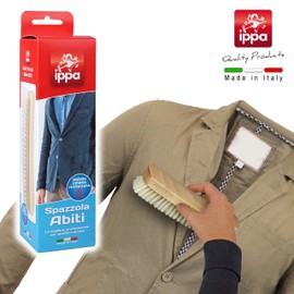 Natural Wood Clothes Brush with Reinforced Bristles Made in Italy