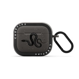 CASETiFY Bounce Airpods (3rd Gen) Case with Ring - Black Kingsnake - Matte Charcoal