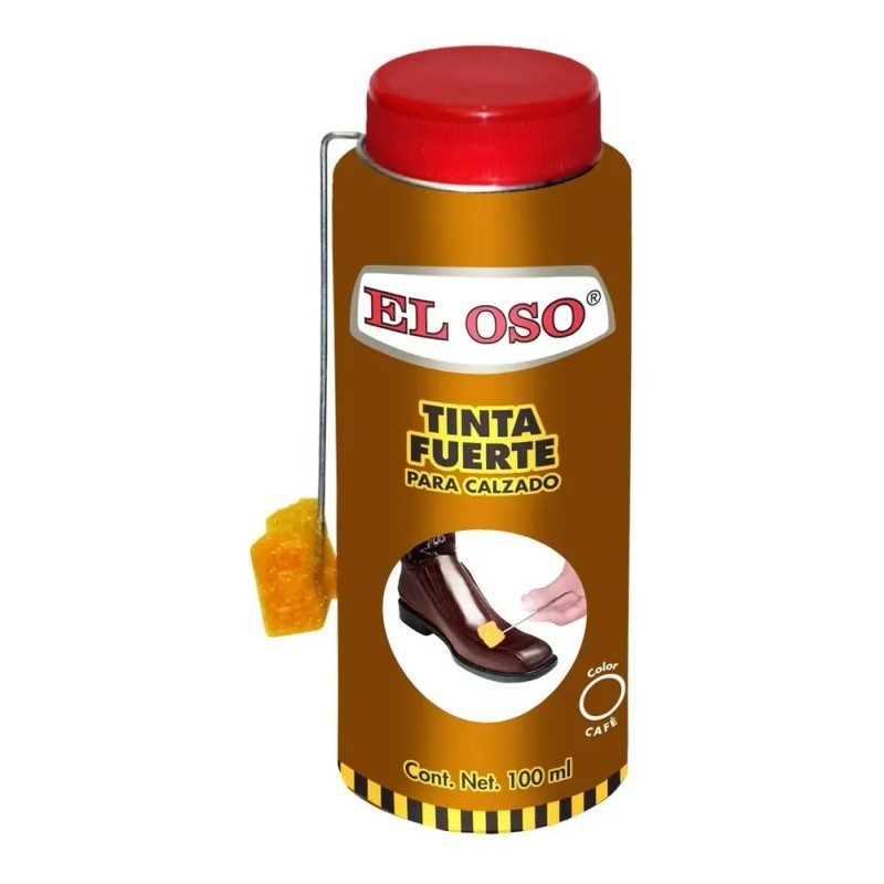 Tinta Fuerte Para Calzado El Oso Color Café 100ml