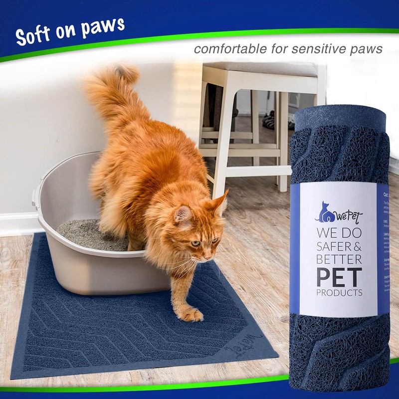 WePet Cat Litter Box Mat(No. 02-2), Kitty Premium PVC Pad,