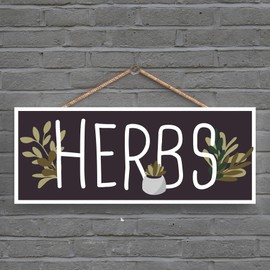 Global Designs Herbs Garden Theme Gift Idea Hanging Plaque