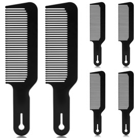 6 Pack Heat Resistant Hair Cutting Combs, 9 Inch Flat Top Combs for Clipper Cuts and Flattops