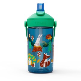 CAMELBAK Thrive Flip Straw Kids Water Bottle with Tritan Renew, Easy to Carry, Straw Top, Friendly Forest, 400ml